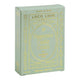 A mint green rectangular box of Loco Love Chocolate Peppermint Cookie Crunch with Mulberry Leaf flavor, featuring gold foil lettering and borders on a white background.