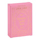 Pink packaging of Loco Love chocolate with strawberry vanilla burst flavour on a white background