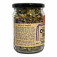 A glass jar of Chumbaloo 'Relax & Unwind' herbal tea blend with a black lid and a beige label, shown on a white background.