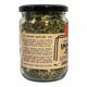 A glass jar of Imm-Tek Elderberry Green Tea Leaves with a black lid and a kraft paper label, shown on a white background.
