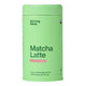 Green container of Matcha Latte with 'Morning Made' branding on a white background