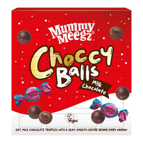 Mummy Meegz Oat Milk Chocolate Truffles in an advent calendar.