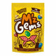 Yellow package of Mummy Meegz M'z Gems Vegan chocolate candies on a white background.