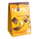 NOMO caramel chocolate bar packaging on a white background.