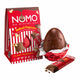 NOMO chocolate easter egg showing unwrapped egg and bar with packaging on a white background