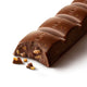 Close up view of nomo salted popcorn chocolate bar.