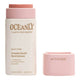 8.5g stick of Oceanly silky pink blush in cardboard packaging on a white background with the cap off. 