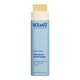 Blue face serum bottle with beige cap on a white background.