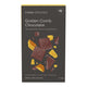 Pana Organic Golden Comb Chocolate 120g block. Illustrated honeycomb & chocolate on dark grey and yellow packaging.