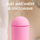 Pelvi cup sterilizer with instructions to add water & microwave.