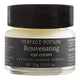 A 15g glass jar of Perfect Potion Rejuvenating Eye Cream with a black lid and black label, on a white background.