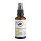 A 50ml amber glass spray bottle of Perfect Potion 'Sweet dreams pillow mist' with a black spray cap and a white label decorated with yellow and purple floral illustrations.