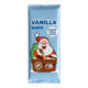 Vanilla Santa Vegan Chocolate Bar in a blue pack with an illustrated Santa.