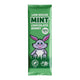 Green packaging of a low sugar mint chocolate bunny with a cartoon bunny illustration on a white background.