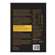 Back of a product packaging with text and nutrition information on a black background