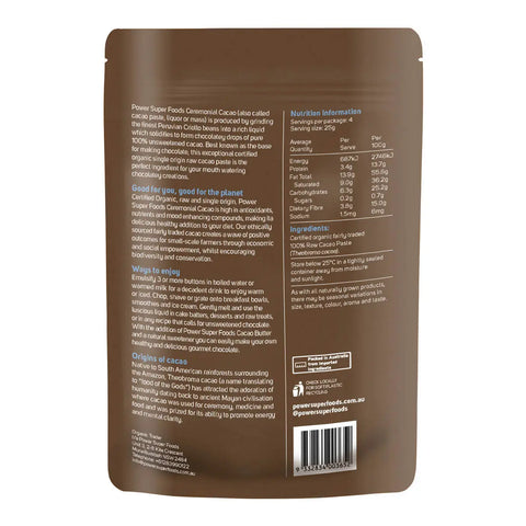 Ceremonial Cacao Paste Raw Buttons