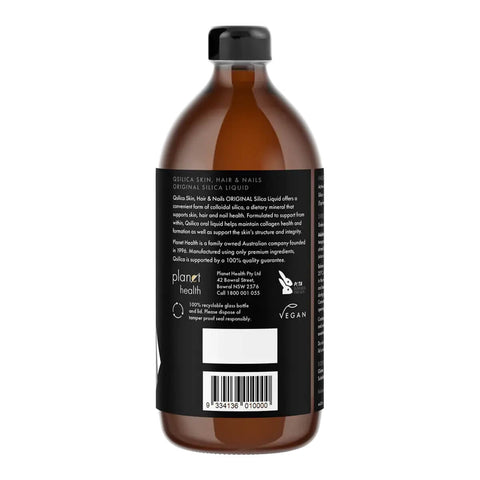 Brown bottle with black label on a white background.