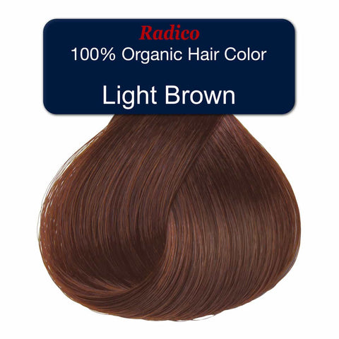 Light brown hair colour with Radico branding on a white background.