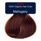 Mahogany hair colour with Radico branding on a white background.