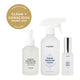 Three bottles of resparkle organic cleaning products on a white background with an award badge.