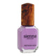 Sienna Karma Nail Polish in a 10ml glass bottle with timber lid. Midtone lilac colour.