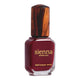 Nail polish bottle with wooden cap on a white background