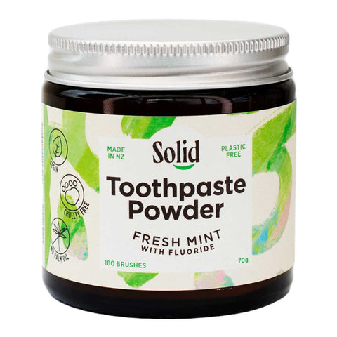 Solid Toothpaste Powder - Fresh Mint with Fluoride | Flora & Fauna AU