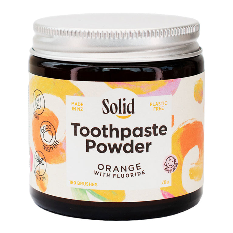 Solid Toothpaste Powder - Orange with Fluoride | Flora & Fauna AU