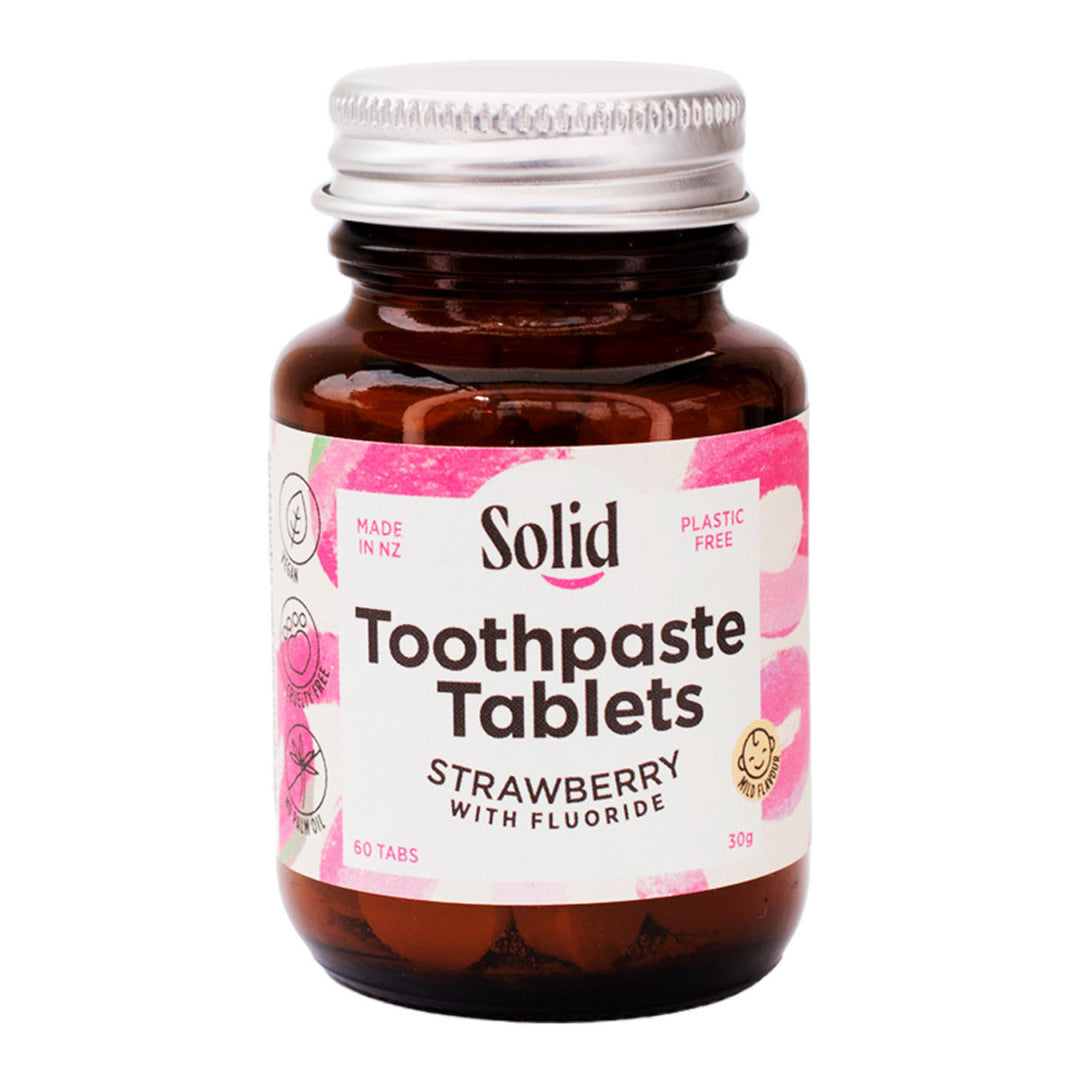 Solid Toothpaste Tablets - Strawberry with Fluoride | Flora & Fauna AU