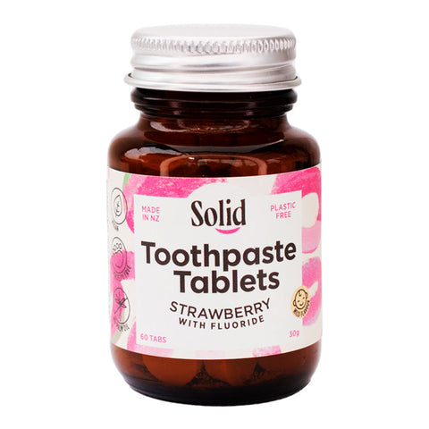 Solid Toothpaste Tablets - Strawberry with Fluoride | Flora & Fauna AU