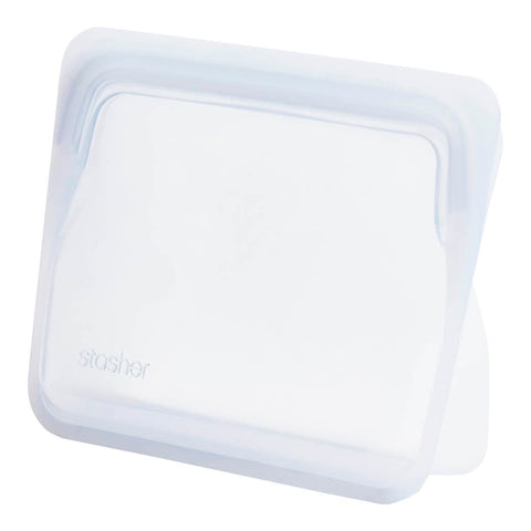 Clear silicone stasher stand up bag. 828ml capacity.