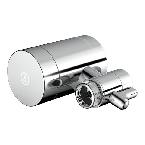 Chrome Tappwater filter starter pack - side view showing where it attaches to the tap.