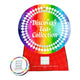 Tea Tonic Discovery Tea Collection gift set featuring a large circular rainbow-colored sign, a red tin box, and a small round tin of cold sugar tea sparkle on a white background.