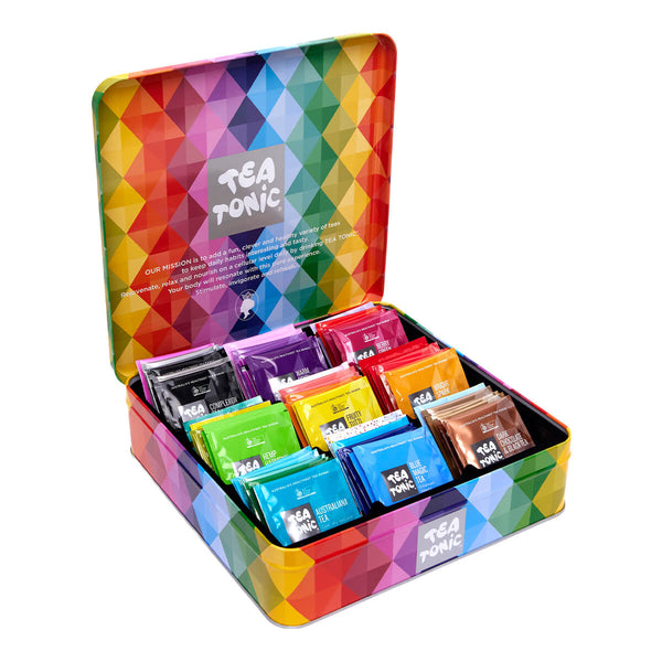 Tea Tonic Mini Tea Chest - Gourmet Diamond Tin | Flora & Fauna