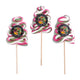 Three colorful lollipops on sticks with 'The Natural Candy Shop' logo.
