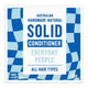Solid Conditioner Everyday People 55g box packaging, featuring a white background with blue and light blue checkered borders and bold blue text.