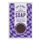 A box of handmade and natural Tone & Smooth, lavender scrub soap.