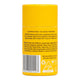 The back of a yellow cylindrical paper stick packaging of Woohoo's Natural Deodorant in Mellow. New 2026 formula ingredient listed. No added fragrance.