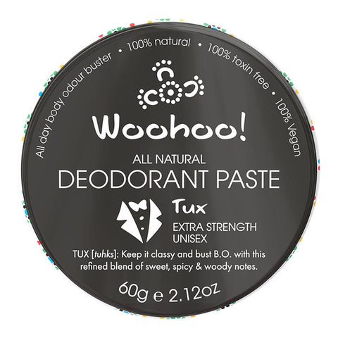 Woohoo All Natural Deodorant Paste Tin - Tux