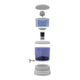 Exploded view of zazen Water Alkaline Water Filter System - BPA Free Plastic Bottom Tank.