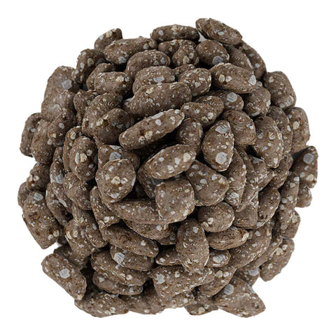 Pile of reddish-brown zazen Water Anti-Bacterial Stones on a white background.