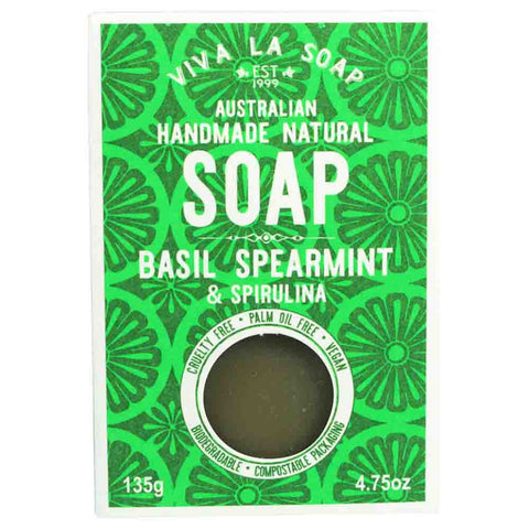 Natural Soap - Basil, Spearmint & Spirulina