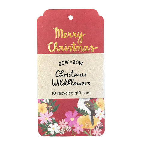 Christmas Wildflowers Gift Tags